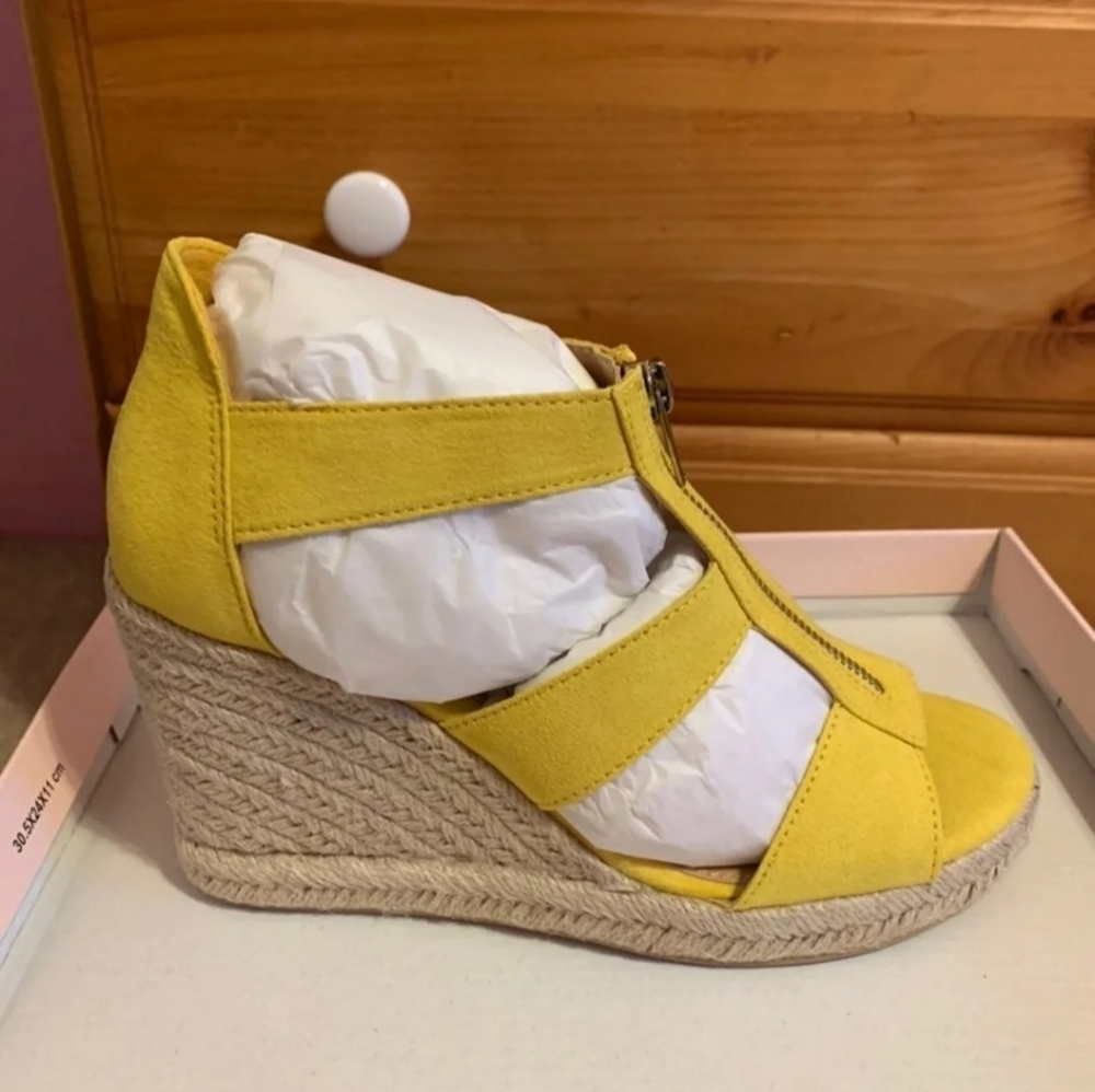 Yellow Wedge Sandal/Wedge